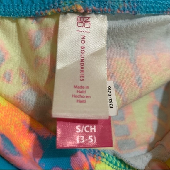 No Boundaries Neon Tie Dye Sunbursts Design Leggings. Size Small (3-5). - Picture 3 of 7